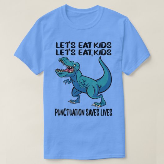 おもしろいキッズ食べの句読点をテッシュに救生きさせる Tシャツ (デザイン正面)
