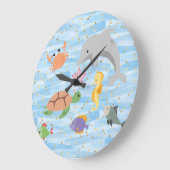 おもしろいキッズ ラージ壁時計 (傾斜)