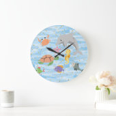 おもしろいキッズ ラージ壁時計 (ホーム)