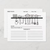 おもしろいキッチンガジェットブライダルシャワーレシピカード ポストカード (正面/裏面)