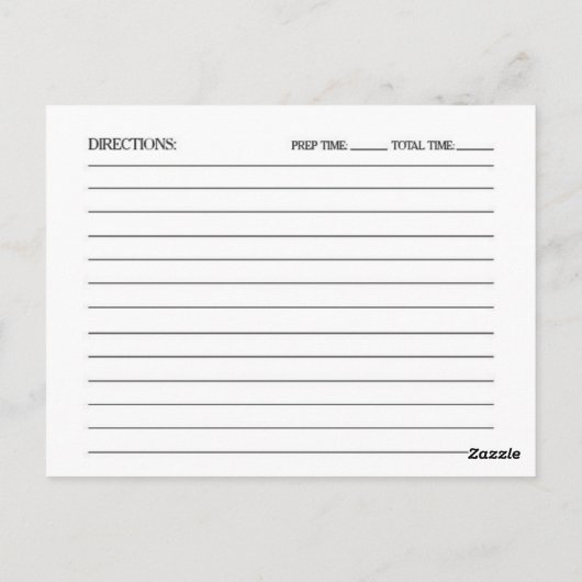 おもしろいキッチンガジェットブライダルシャワーレシピカード ポストカード (裏面)