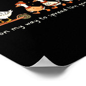 おもしろいキツネが秋のクリスチャンになって、私の道はグーを広げる ポスター (角)