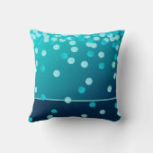 おもしろいキツネ熱帯フローラティール(緑がかった色)名前をカスタムするトイレ クッション (裏面)