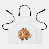 おもしろいキツネ エプロン (正面)