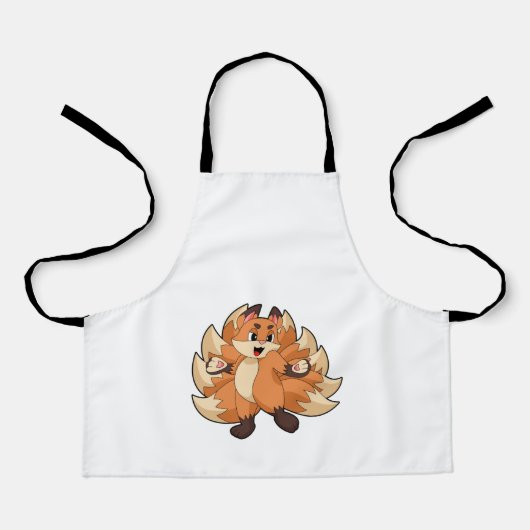 おもしろいキツネ エプロン (正面)