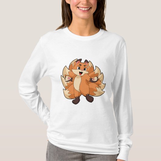 おもしろいキツネ Tシャツ (正面)