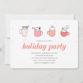 おもしろいキティキャットパーティーホリデーパーティー招待状 招待状 (正面)