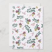 おもしろいキノコとおとぎ話ガーデン赤ちゃんシャワー 招待状 (裏面)