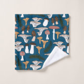 おもしろいキノコのシダ模様バスタオルセット バスタオルセット (ウォッシュタオル)