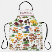おもしろいキノコイラストレーション エプロン (正面)
