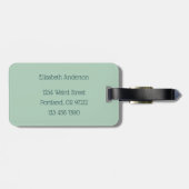 おもしろいキノコキャラクター熱狂する ラゲッジタグ (裏面横)