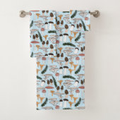 おもしろいキノコシダ模様 バスタオルセット (インサイチュ)