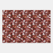 おもしろいキノコシダ模様 ラッピングペーパーシート (正面2)