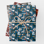 おもしろいキノコシダ模様 ラッピングペーパーシート (インサイチュ)