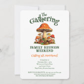 おもしろいキノコレトロファミリー懇親会週末 招待状 (正面)