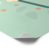 おもしろいキノコ食品キャラクター風変わり臭 ポスター (角)