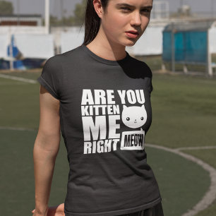 おもしろいキャッツアイキットミーオウプンデザイン Tシャツ