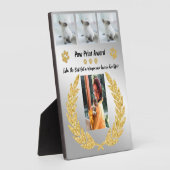 おもしろいキャットアワード金ゴールドダイヤモンドリース4枚 フォトプラーク (側面)