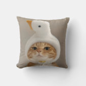 おもしろいキャットインダックハット装飾用クッション クッション (正面)