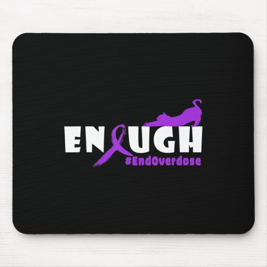 おもしろいキャットオーバードーズ認識度デザインエンドオーバドーズ マウスパッド (正面)