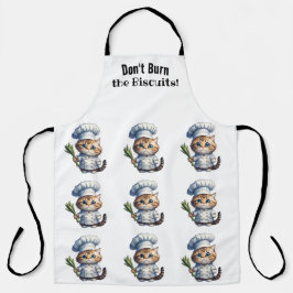 おもしろいキャットシェフオールオーバープリントエプロン エプロン