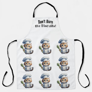 おもしろいキャットシェフオールオーバープリントエプロン エプロン