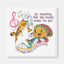 おもしろいキャットタコスタカトクリスチャン マグネット