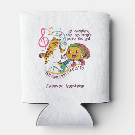 おもしろいキャットタコスタカトクリスチャン 缶クーラー (裏面)