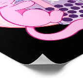 おもしろいキャットボバ茶バブルティーアニメかわいいギフトガール ポスター (角)