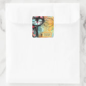 おもしろいキャットモダンスタイル スクエアシール (バッグ)