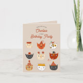 おもしろいキャッパーソナライズされたト1歳の誕生日パーティの招待状 招待状 (正面)