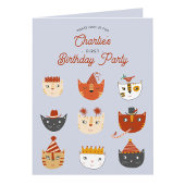 おもしろいキャッパーソナライズされたト1歳の誕生日パーティの招待状 招待状