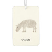 おもしろいキャピバパーソナライズされたラ名 カーエアーフレッシュナー (裏面)