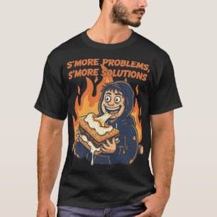おもしろいキャラクターのスモア問題 スモア ソリューションズ Tシャツ
