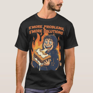 おもしろいキャラクターのスモア問題 スモア ソリューションズ Tシャツ