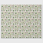 おもしろいキャラクター柄 ラッピングペーパー (フラット)