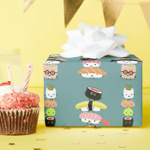 おもしろいキャラクター かわいいおもしろい食品 ラッピングペーパー