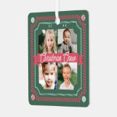 おもしろいキャンディクリスマスクルーCandy Cavee 4フォトフレーム メタルオーナメント (正面左)