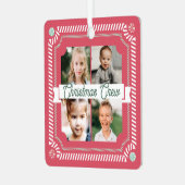 おもしろいキャンディクリスマスクルーCandy Cavee 4フォトフレーム メタルオーナメント (正面左)