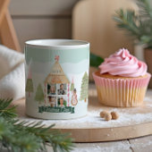 おもしろいキャンディジンジャーブレッドハウスクリスマスクルー4写真 コーヒーマグカップ