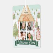 おもしろいキャンディジンジャーブレッドハウスクリスマスクルー4写真 メタルオーナメント (正面左)