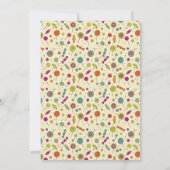 おもしろいキャンディファースト誕生日招待状 招待状 (裏面)