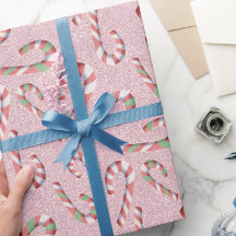 おもしろいキャンディーケーンパターンピンク