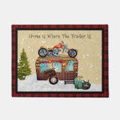 おもしろいキャンパートレーラーゴミ歓迎マットホームアット ドアマット (正面)