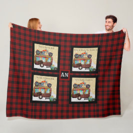 おもしろいキャンピングキャンパートレーラーゴミ引用文モノグラム フリースブランケット