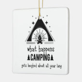 おもしろいキャンプが笑われる セラミックオーナメント (左)