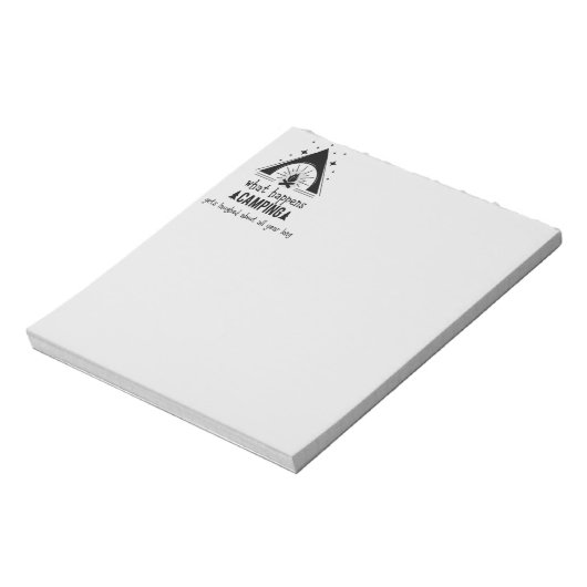 おもしろいキャンプが笑われる ノートパッド (回転)