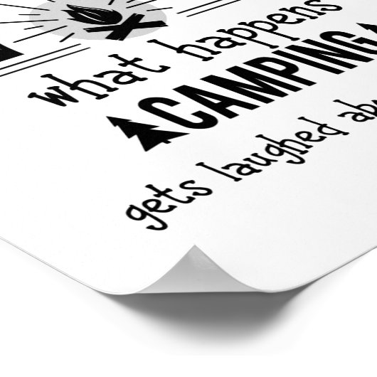 おもしろいキャンプが笑われる ポスター (角)