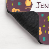 おもしろいキャンプ自然をテーマにしたパターン マウスパッド (コーナー)