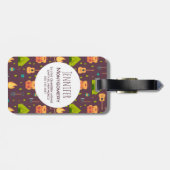 おもしろいキャンプ自然をテーマにしたパターン ラゲッジタグ (裏面横)